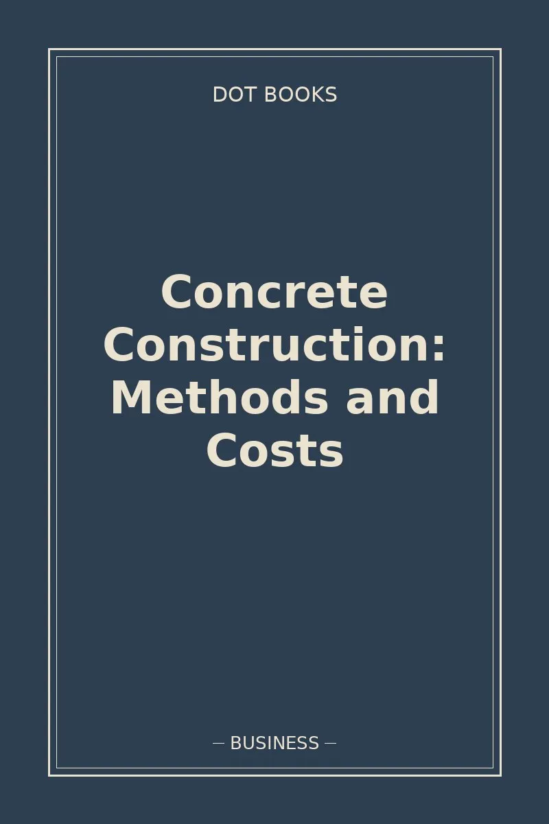 Concrete Construction: Methods and Costs
