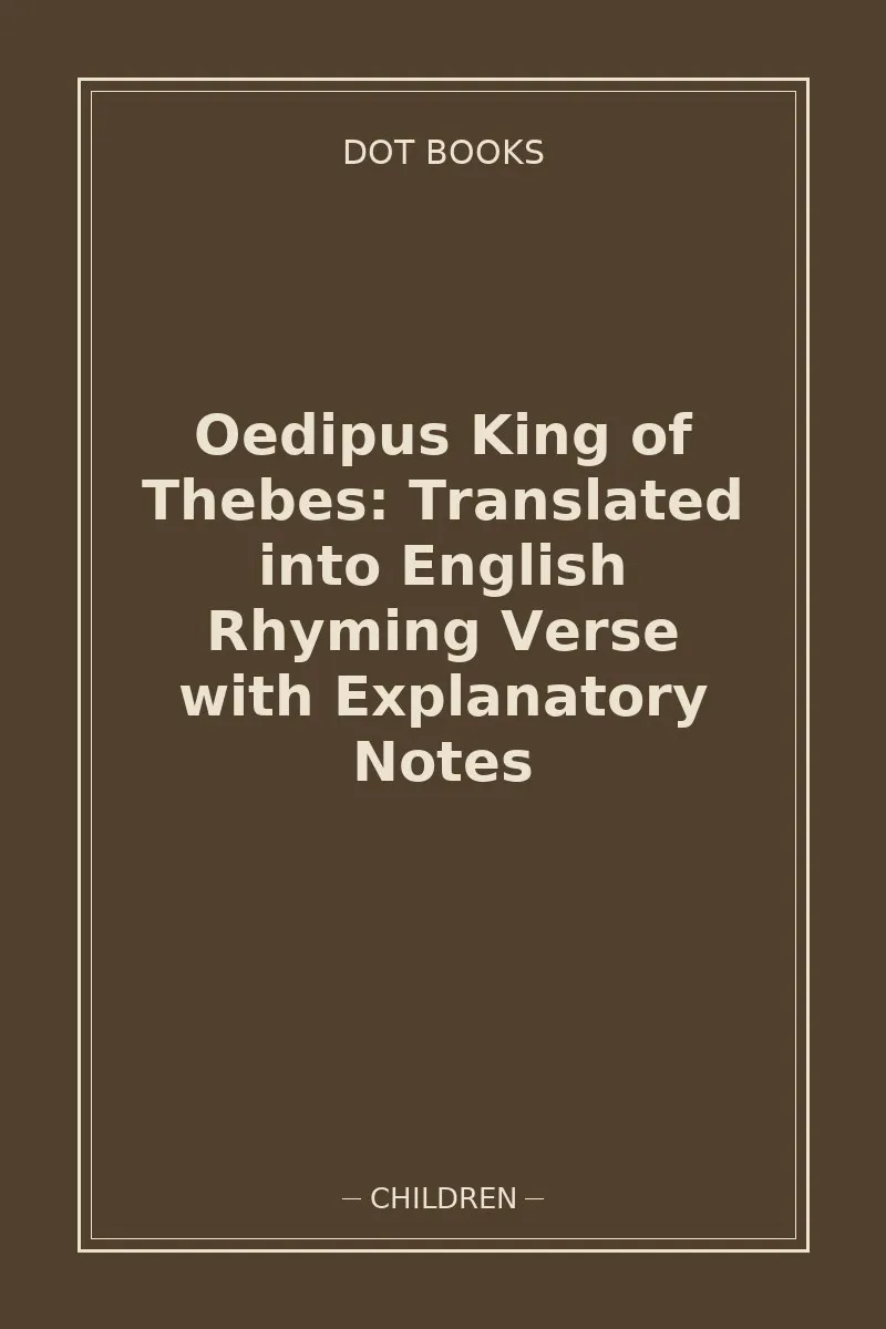 Oedipus King of Thebes: Translated into English Rhyming Verse with Explanatory Notes