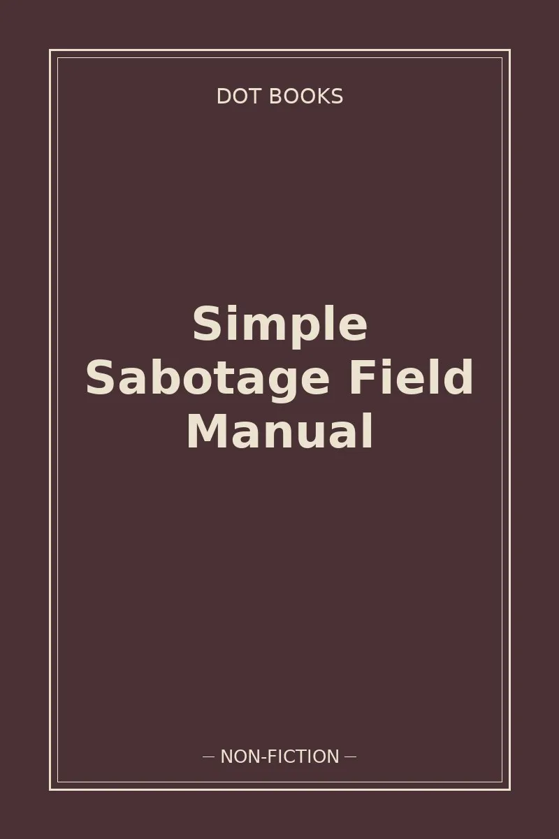 Simple Sabotage Field Manual