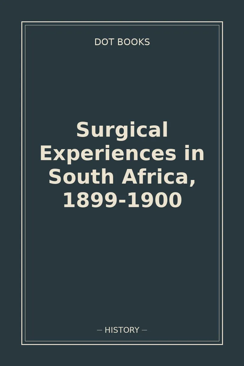 Surgical Experiences in South Africa, 1899-1900