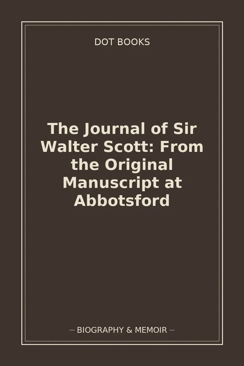The Journal of Sir Walter Scott: From the Original Manuscript at Abbotsford