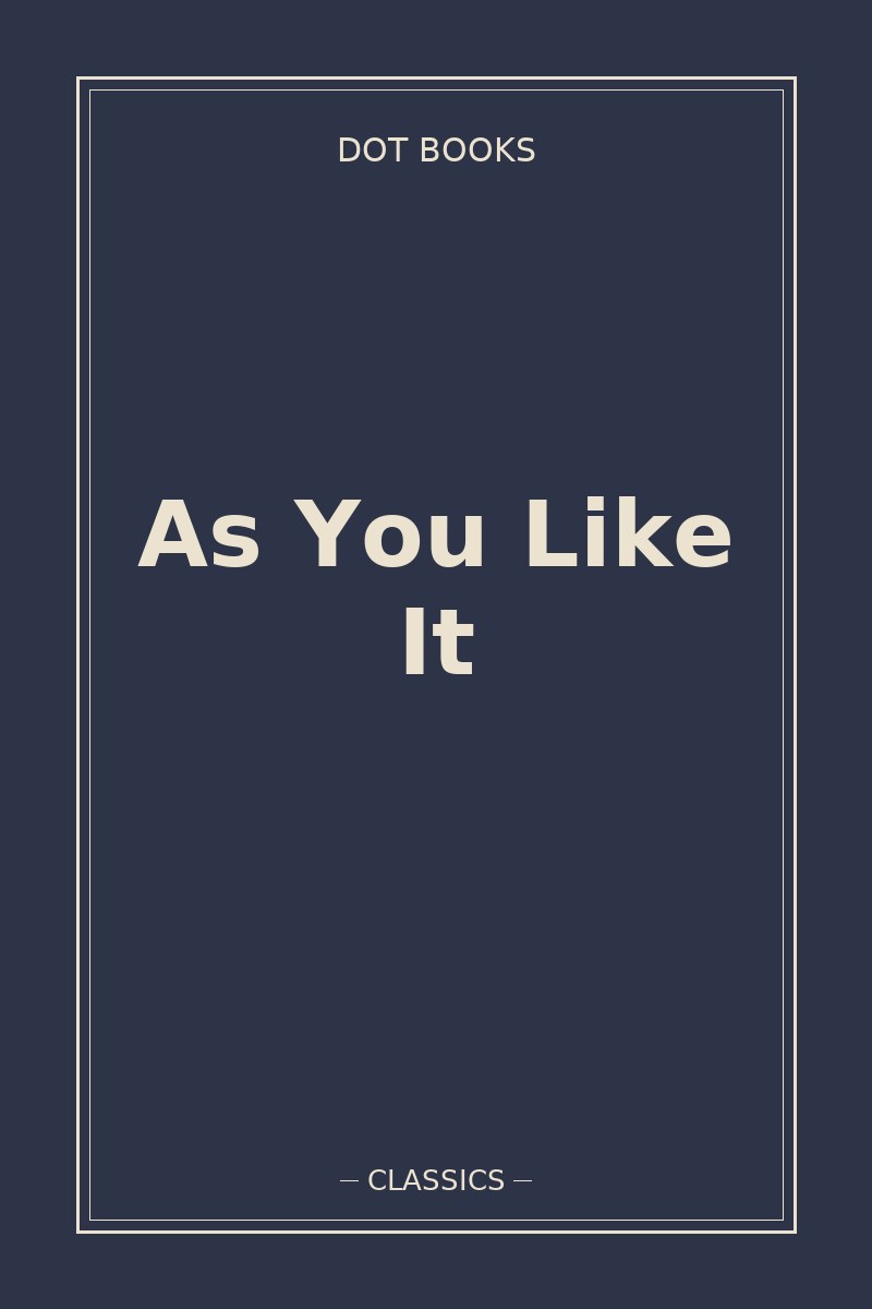 As You Like It — book cover