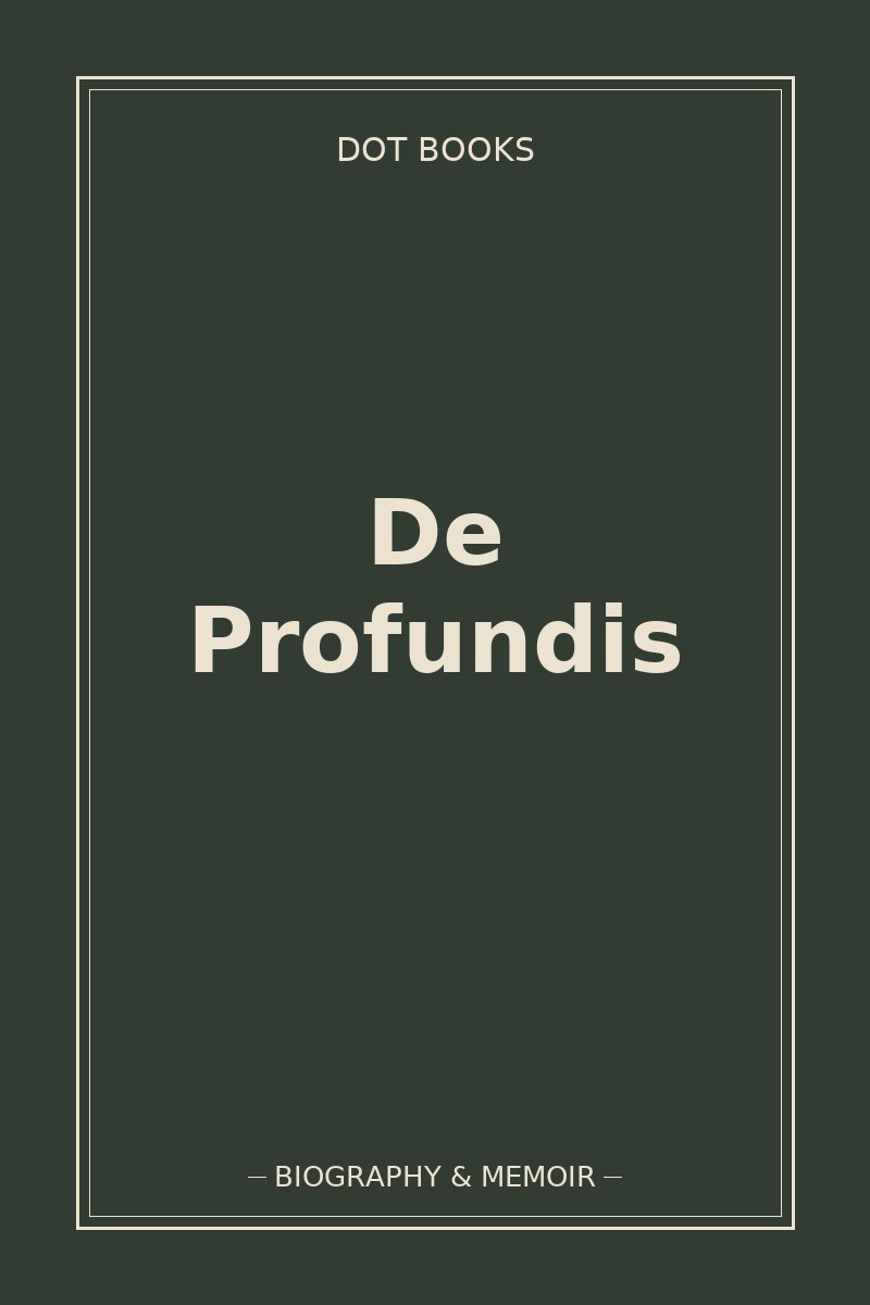 De Profundis — book cover