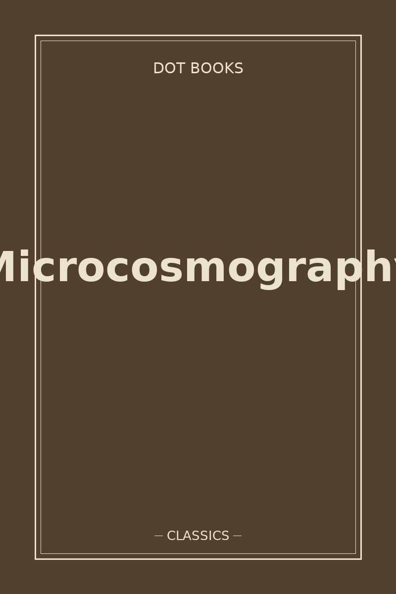 Microcosmography — book cover