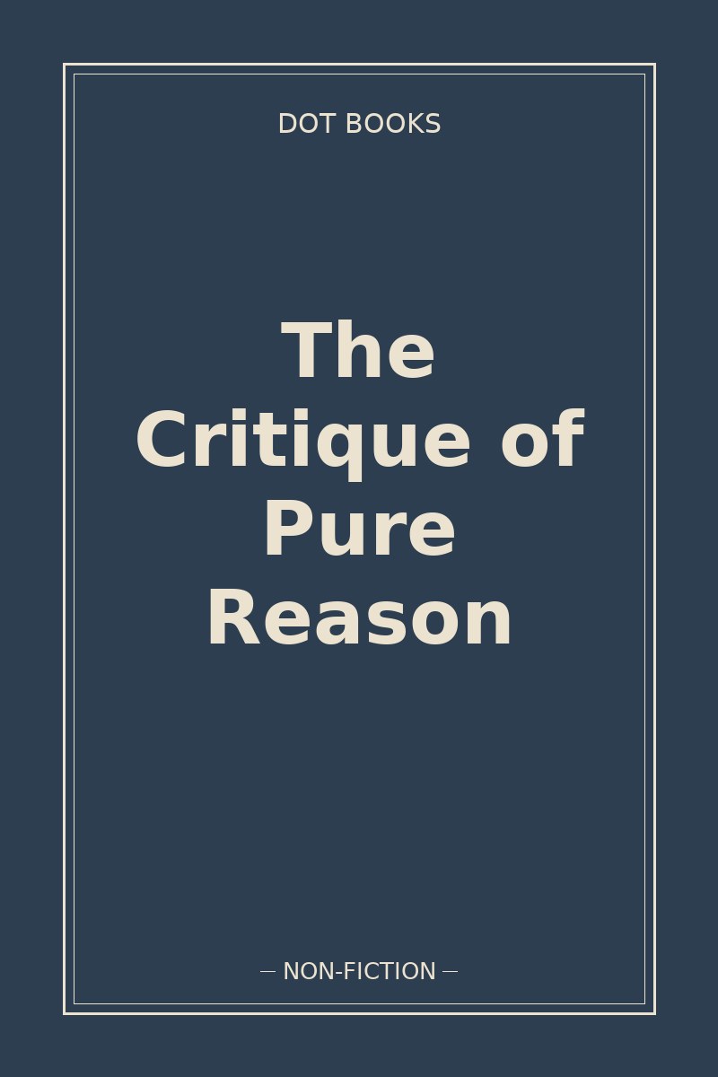 The Critique of Pure Reason — book cover