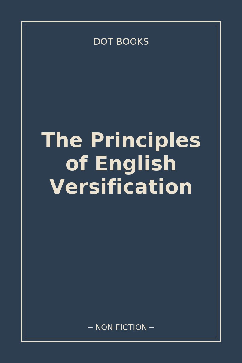 The Principles of English Versification — book cover
