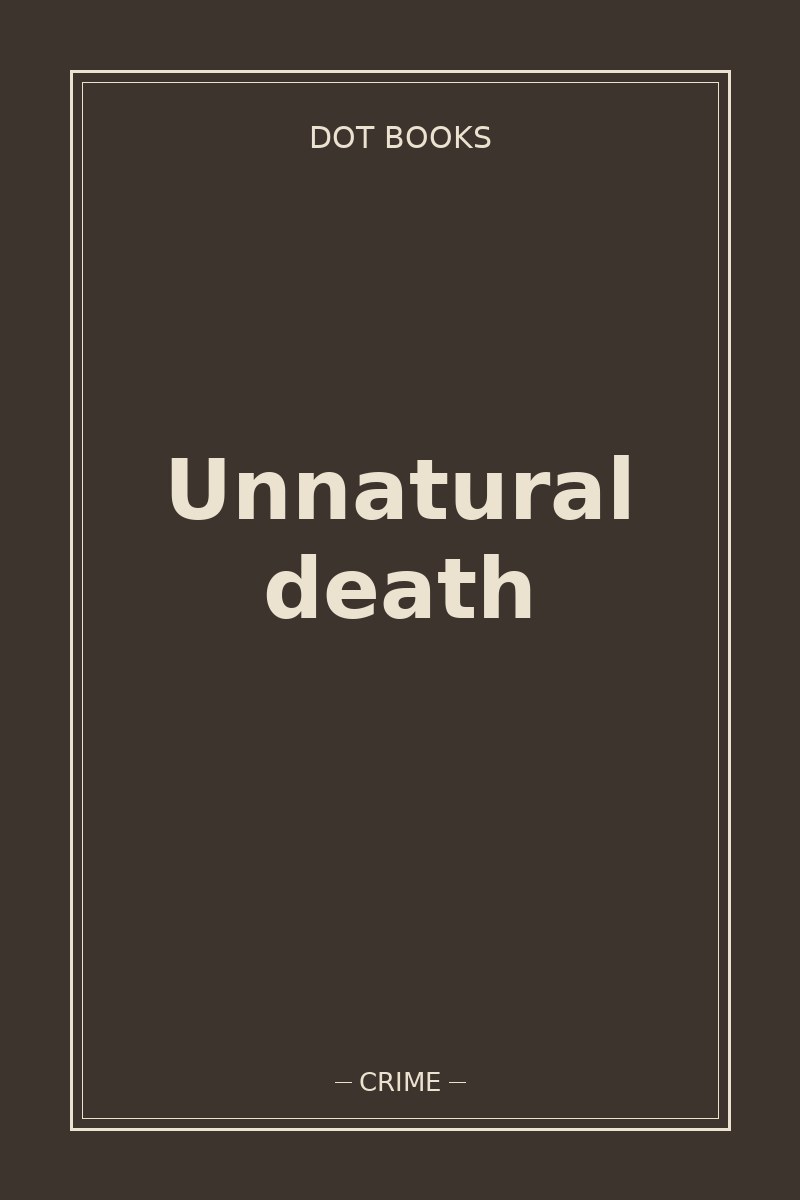 Unnatural death — book cover