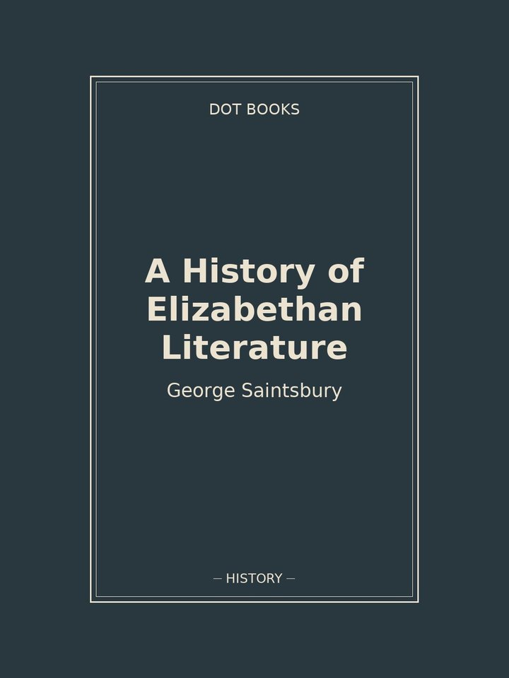 A History of Elizabethan Literature: story poster