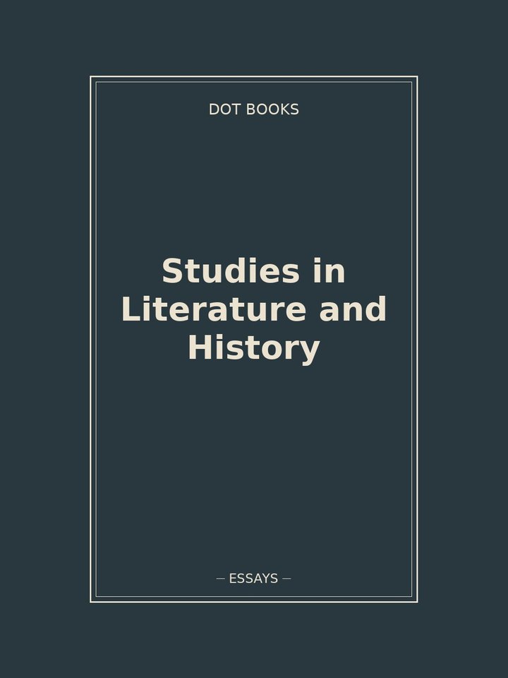 Studies in Literature and History: story poster