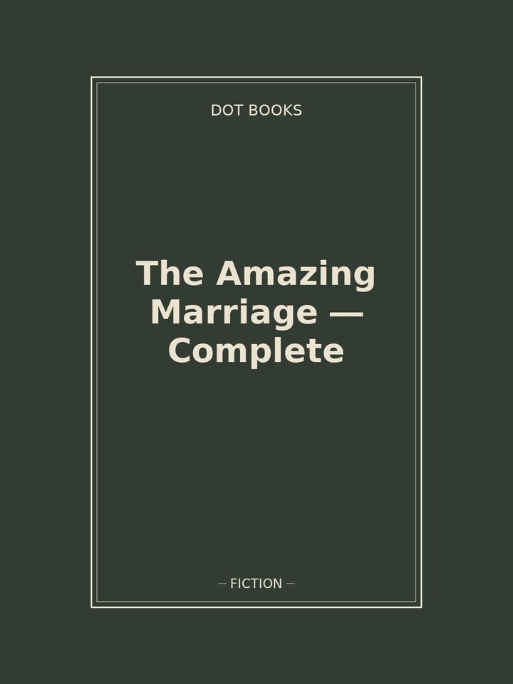 The Amazing Marriage — Complete: story poster