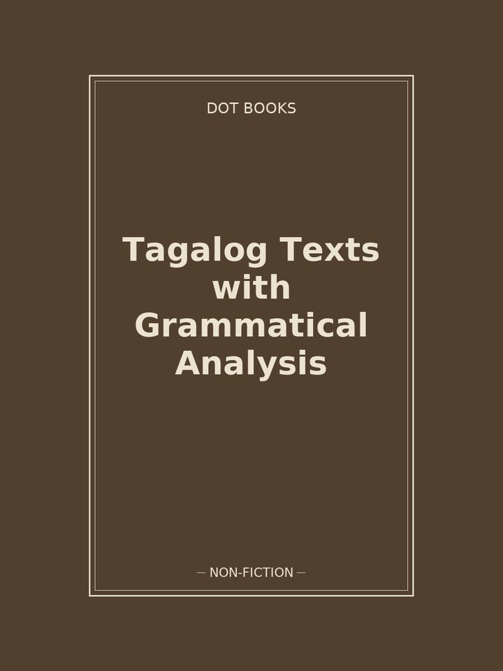 Tagalog Texts with Grammatical Analysis: story poster