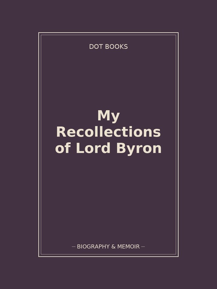 My Recollections of Lord Byron