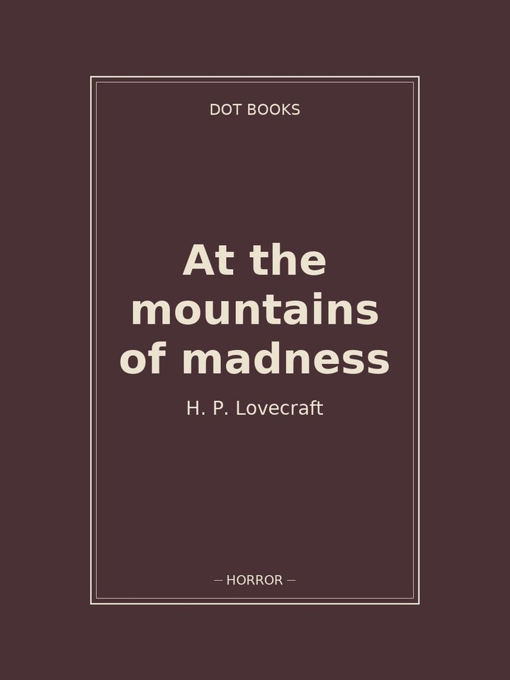 At the mountains of madness: story poster