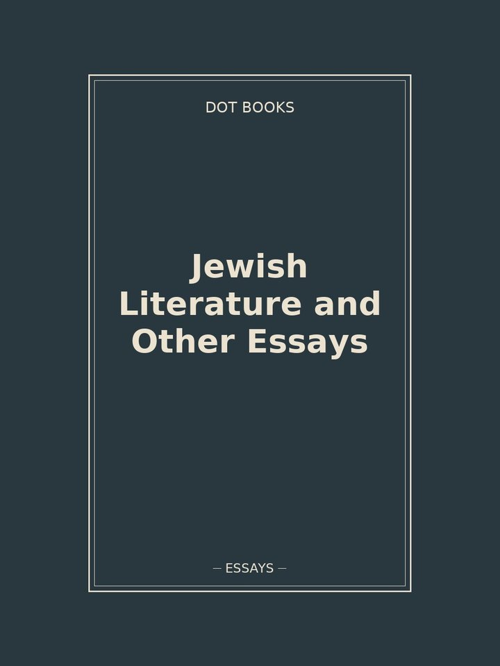 Jewish Literature and Other Essays: story poster