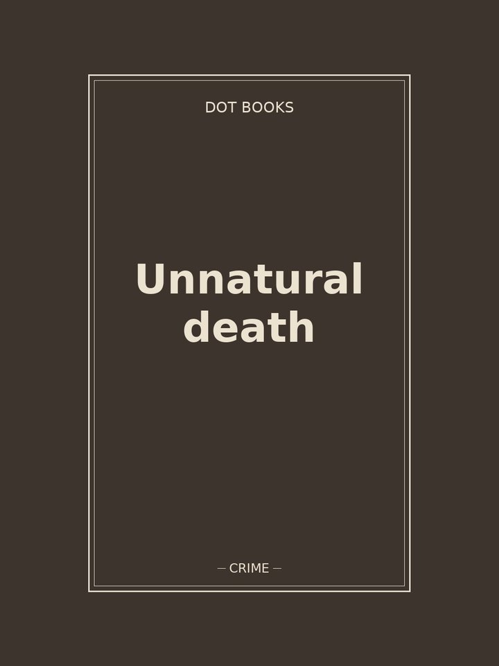 Unnatural death: story poster