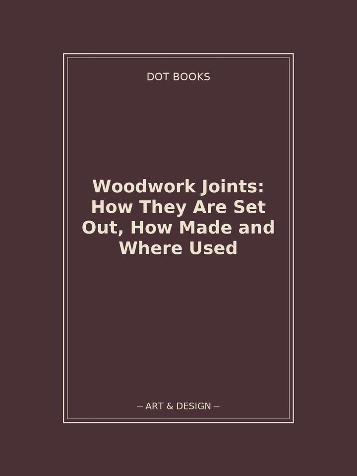 Woodwork Joints: How They Are Set Out, How Made and Where Used: story poster