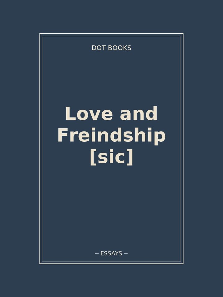 Love and Freindship [sic]: story poster