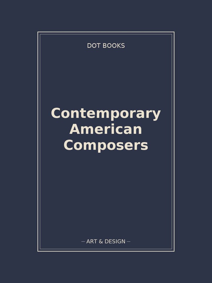 Contemporary American Composers: story poster
