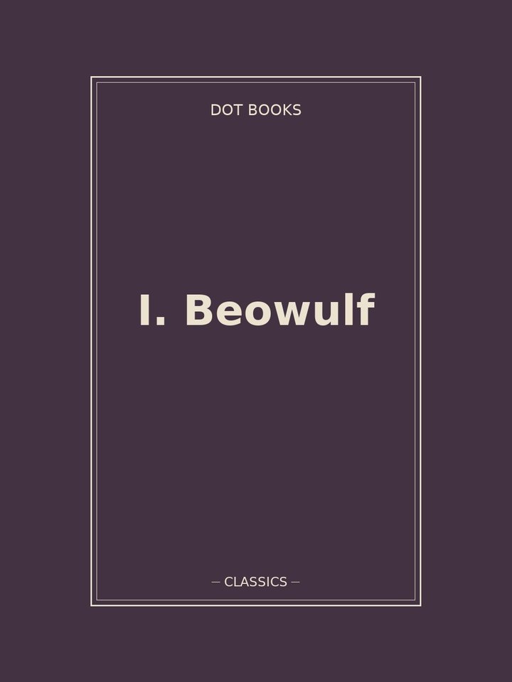 I. Beowulf: story poster